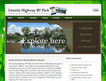 Tablet Screenshot of lincolnhighwayrvpark.com